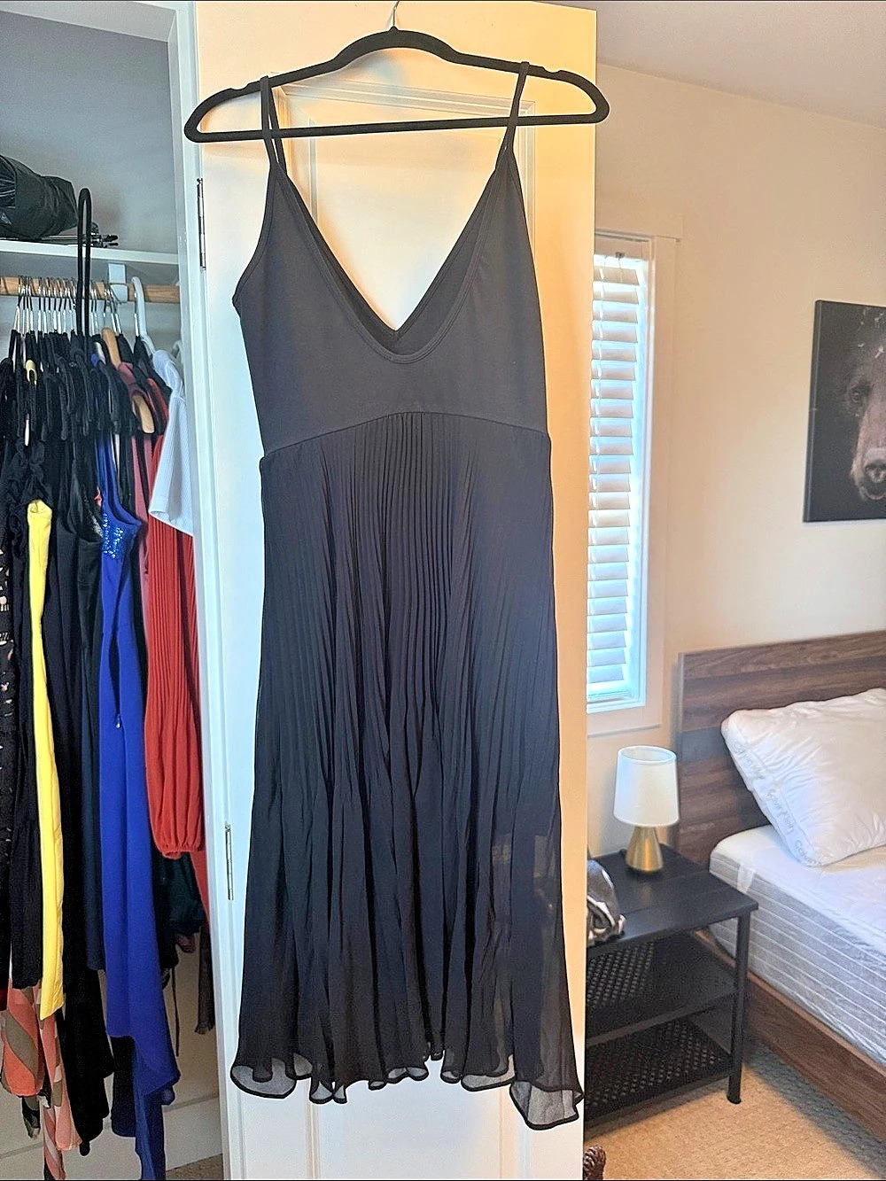 Milly Pleated Maxi Dress in Brown Like New